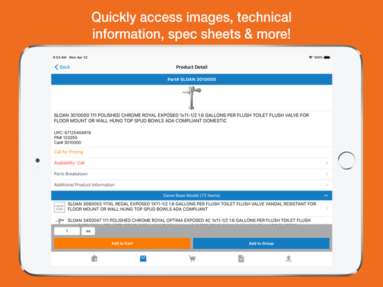 HJC Parts Express iPad screenshot 3 - Business app