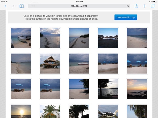 WiFi Photo Transfer iPad app afbeelding 3