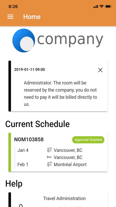 Nomadis Mobile Screenshot