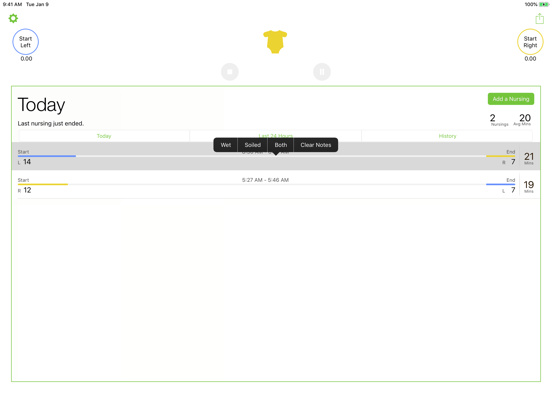 The Nursing Log iPad screenshot 4 - Lifestyle app