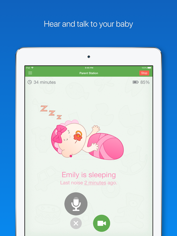 Baby Monitor 3G iPad screenshot 4 - Lifestyle app