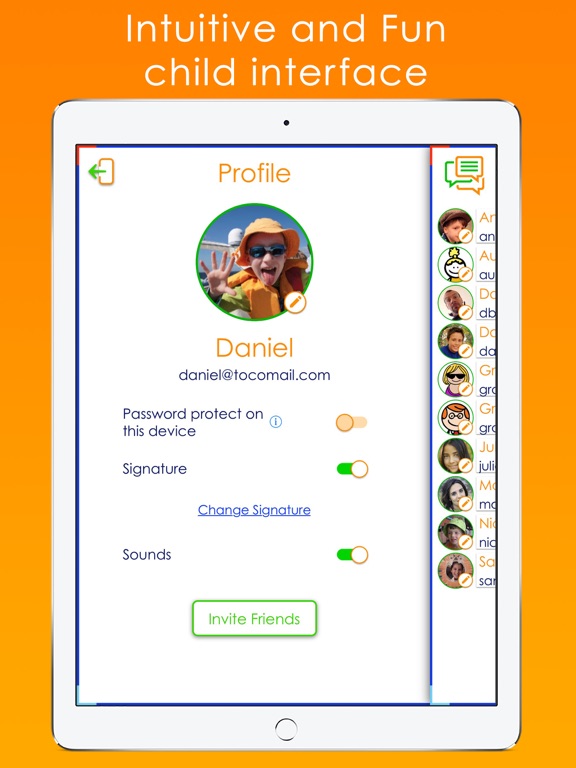 Tocomail - Email for Kids iPad screenshot 5 - Social Networking app