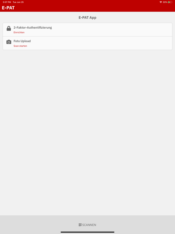 E-PAT iPad screenshot