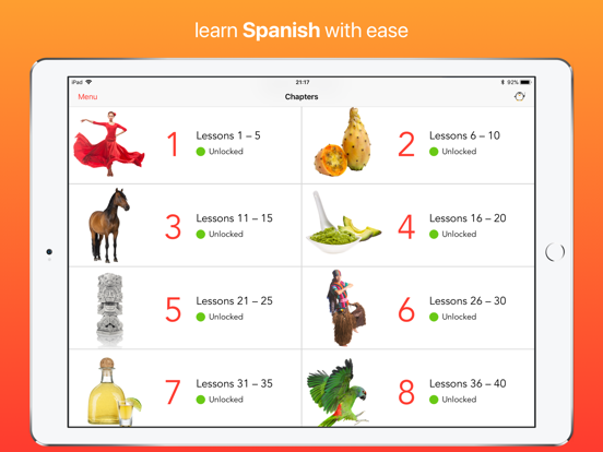 Mirai Spanish iPad app afbeelding 1
