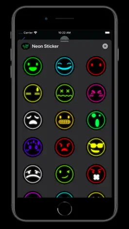 Game screenshot Neon Emoji Stickers apk
