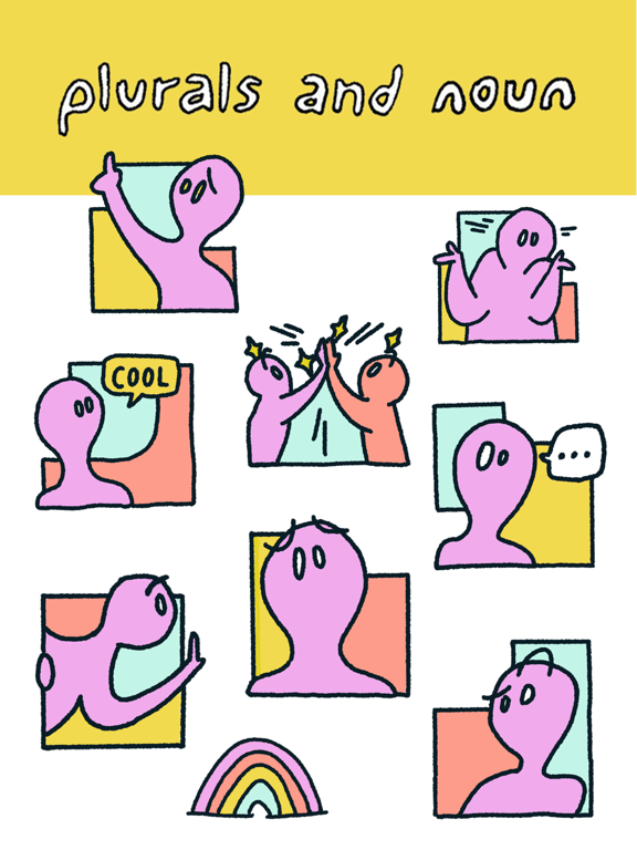 plurals and noun iPad screenshot 1 - Stickers app