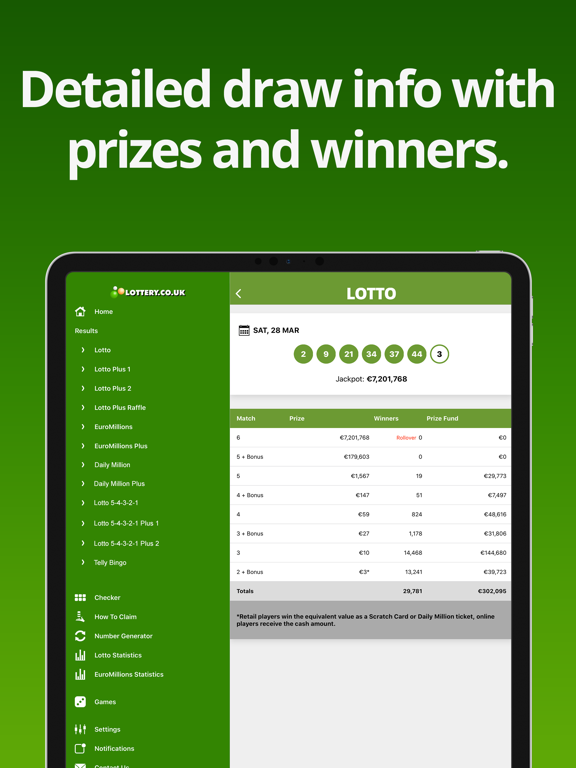 Screenshot #5 pour Irish Lotto Results