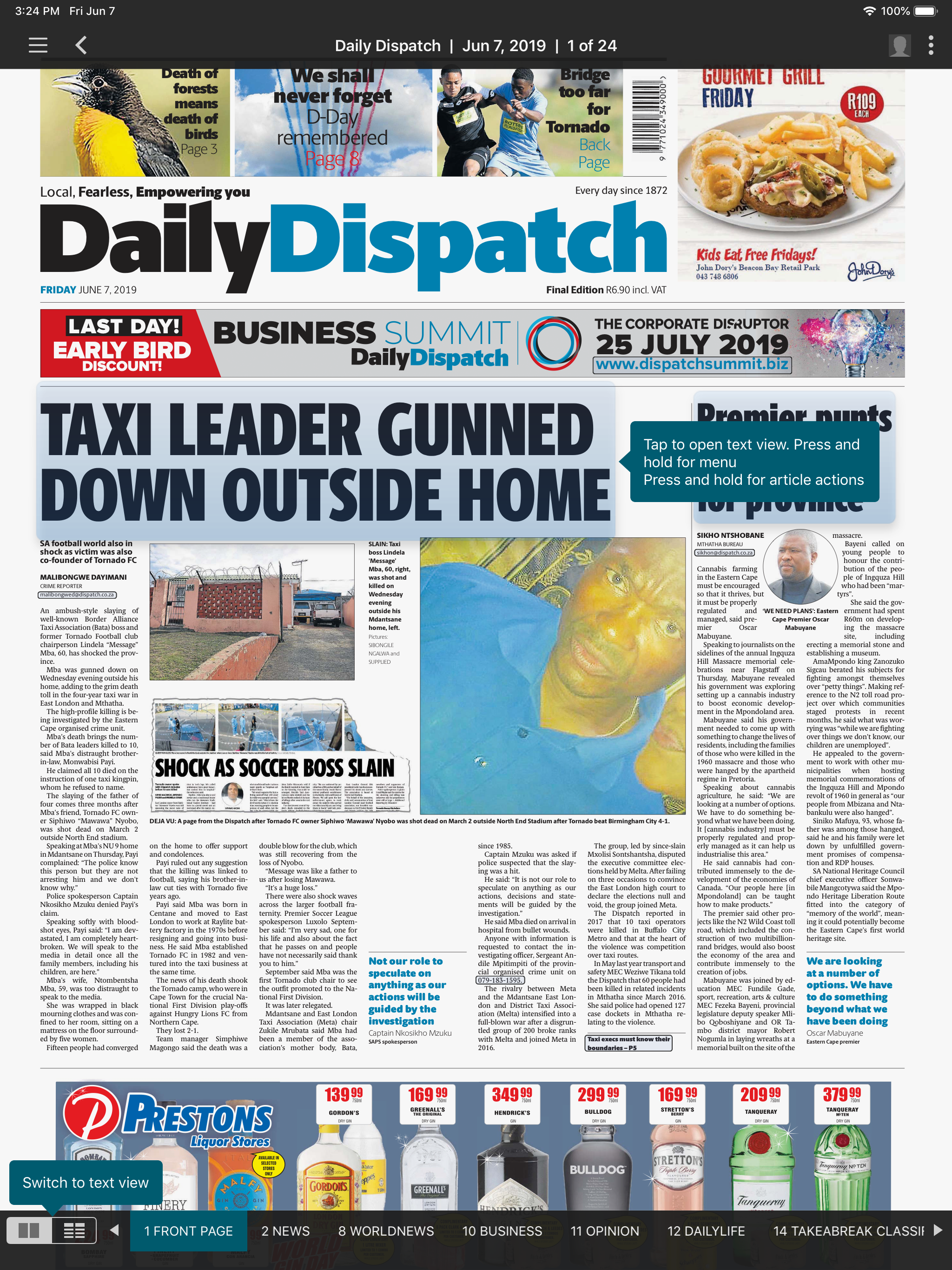 Daily Dispatch E-Edition