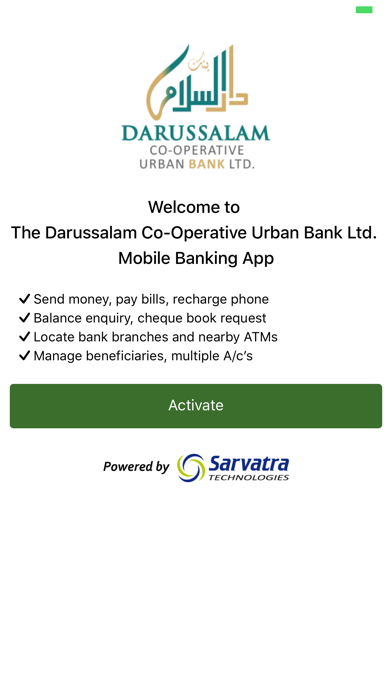 Darussalam Bank Mobile App Screenshot