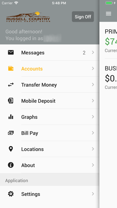 Russell Country FCU Screenshot