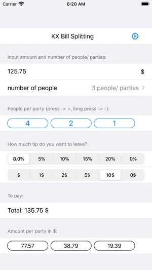 KX BillSplit screenshot 4