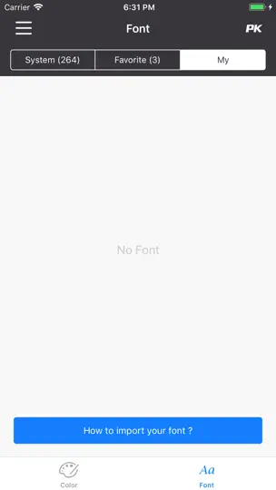 Скриншот Color & Font на iPhone 9