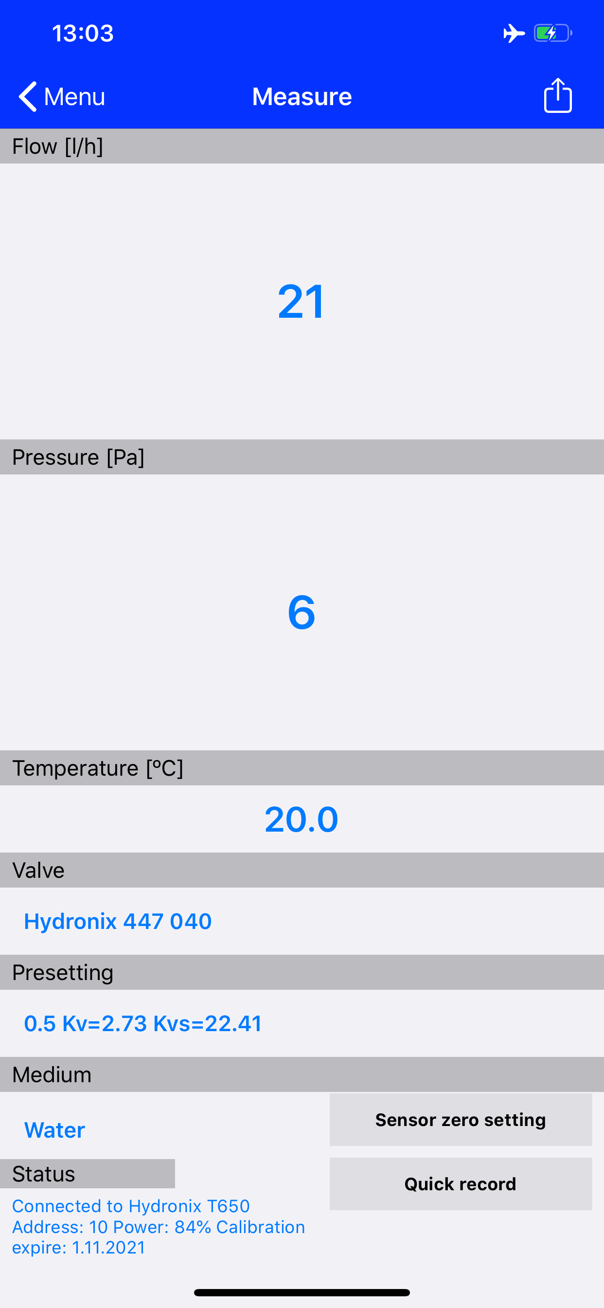 Hydronix T650 screenshot 3