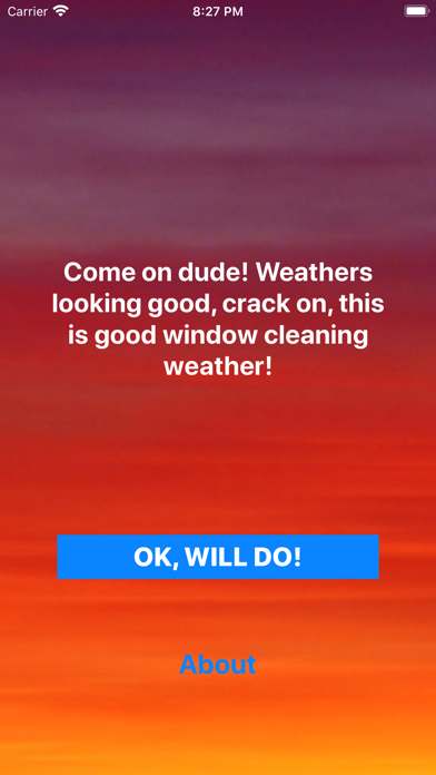 Window Cleaner Weather App Screenshot