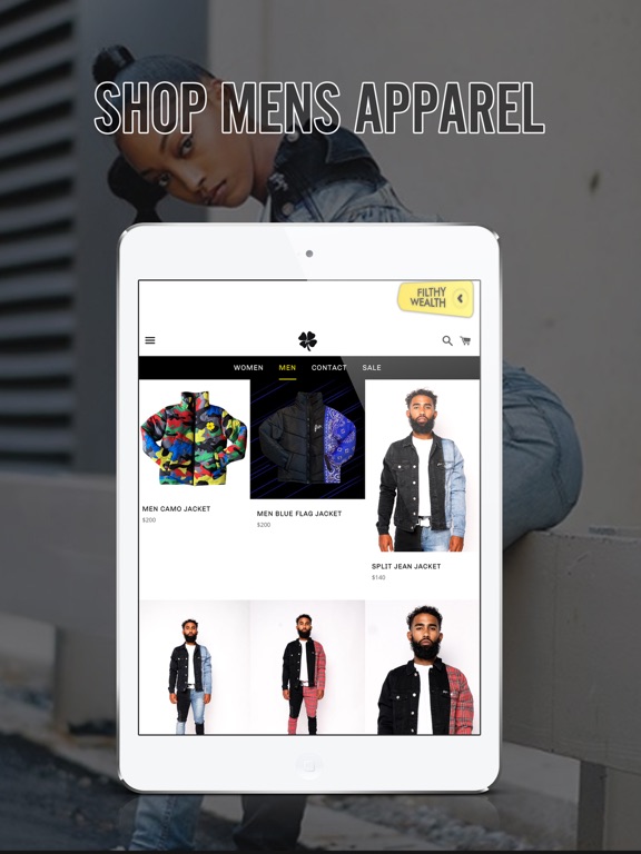 Filthy Wealth Clothing Corp iPad screenshot 4 - Shopping app