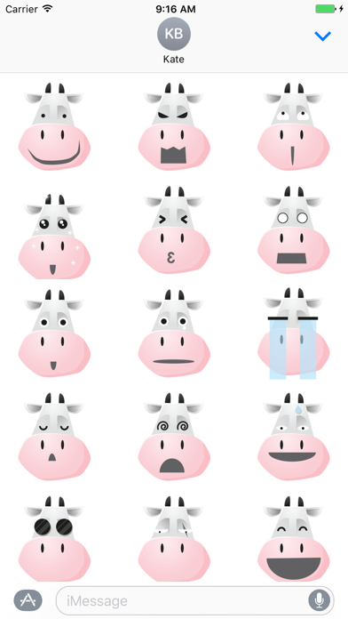 Screenshot #1 pour Sticker Me: Cow Faces