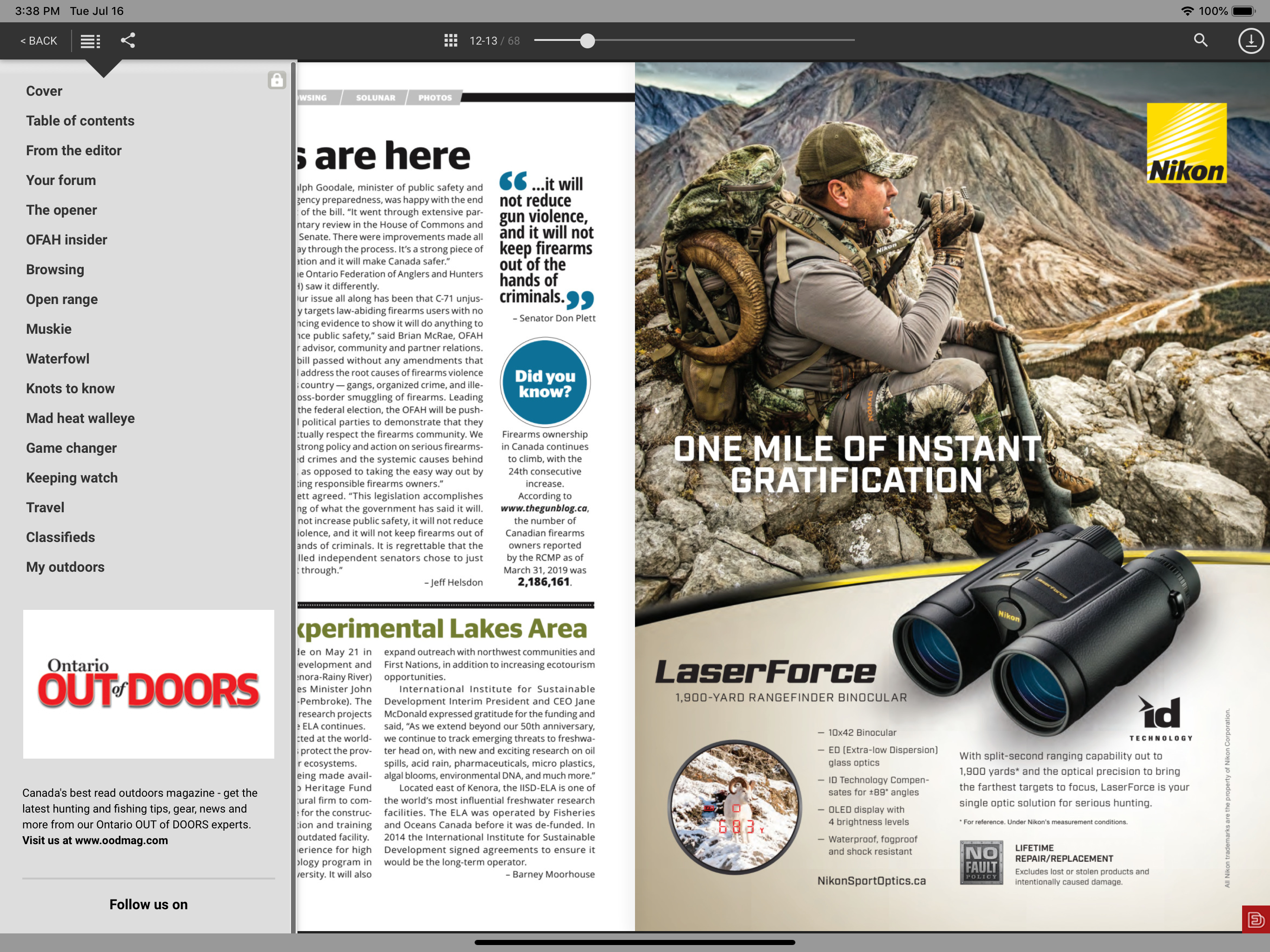 Ontario OUT of DOORS magazine