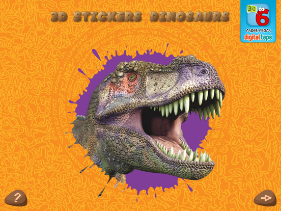 3D Animated Stickers:Dinosaurs iPad screenshot 4 - Education app