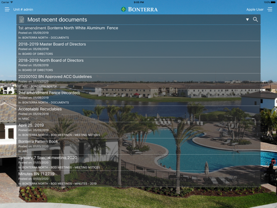 Bonterra iPad screenshot