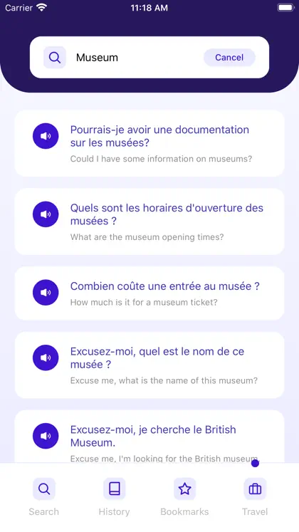 Captura de tela 4 de 5 de French~English Dictionary