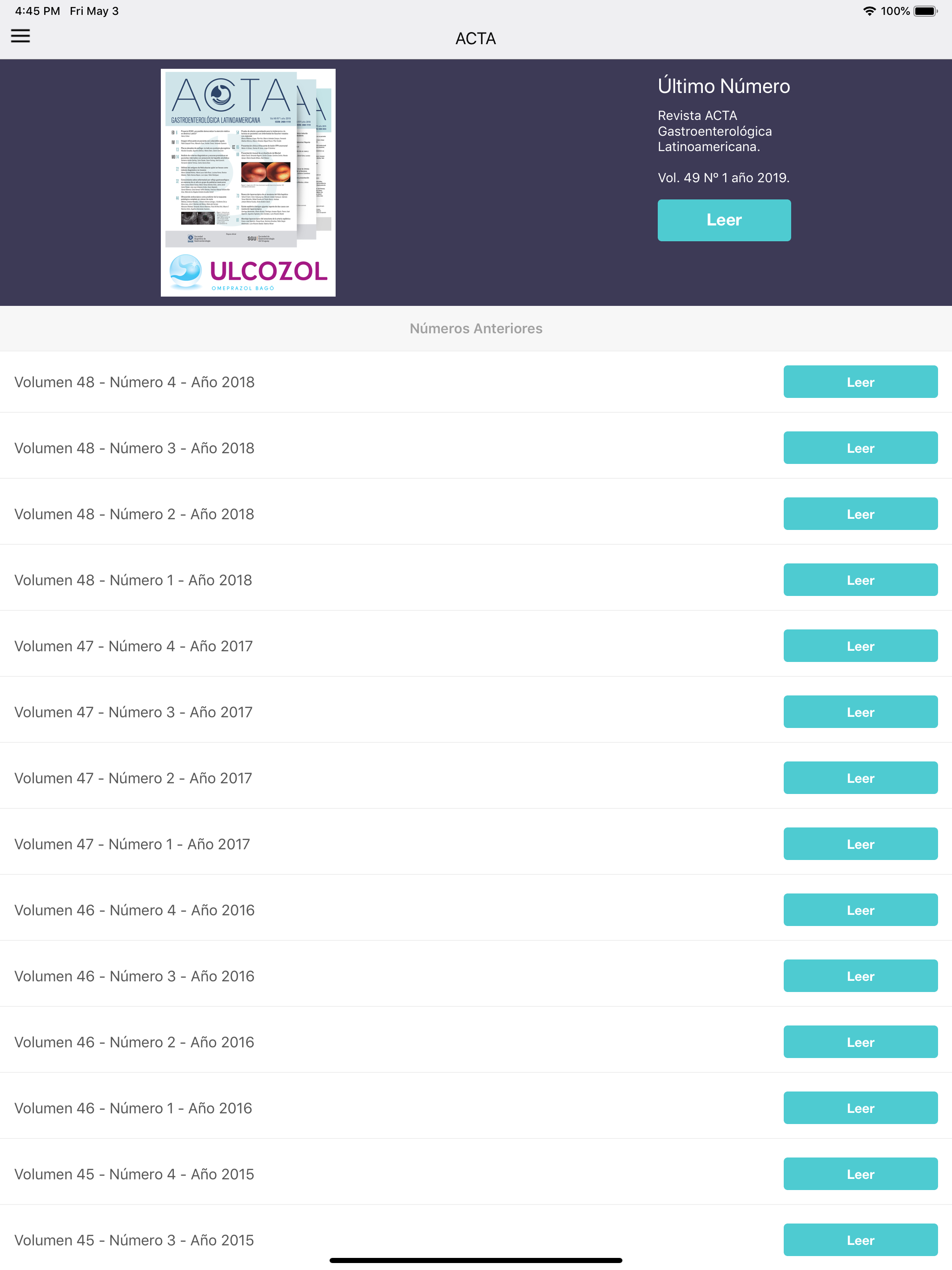 Acta Gastroenterol Latinoam. screenshot 5