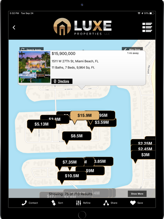LUXE Properties iPad screenshot 3 - Lifestyle app