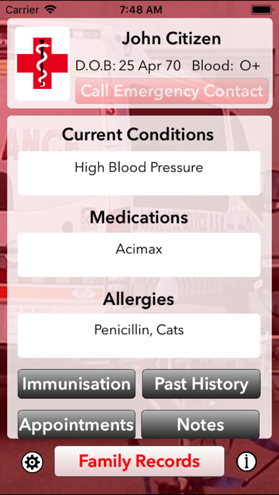 mICE Health Screenshot