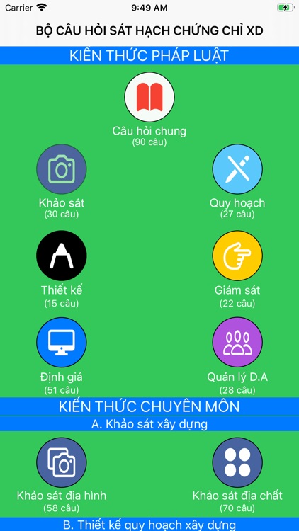 Phần mềm sát hạch tư vấn XD