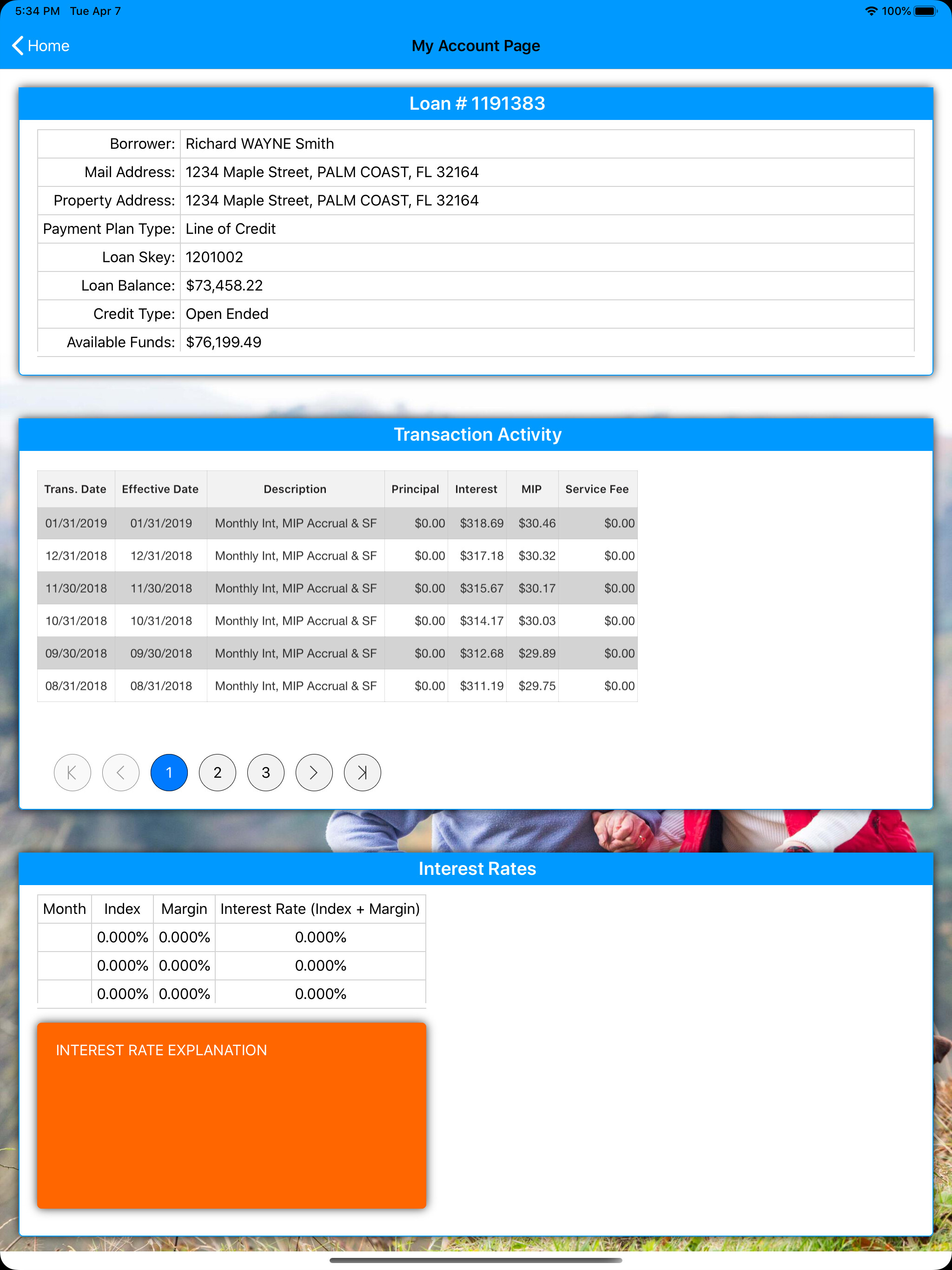 myReverseAccount Mobile App