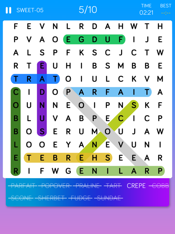 Screenshot #6 pour Word Search :Find Hidden Words