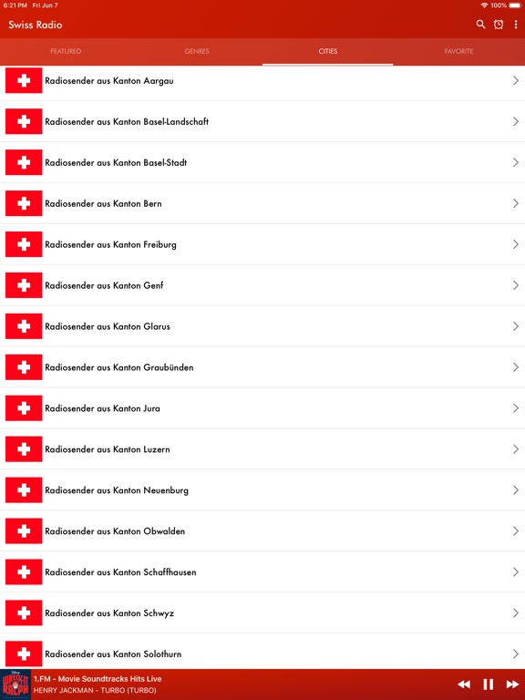 +Swiss Radio iPad screenshot