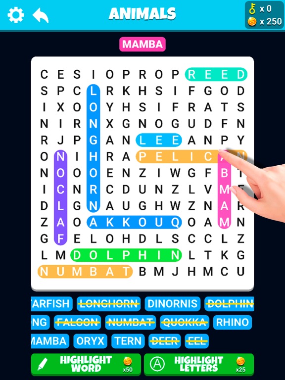 Word Search Infinite iPad screenshot 5 - Games app