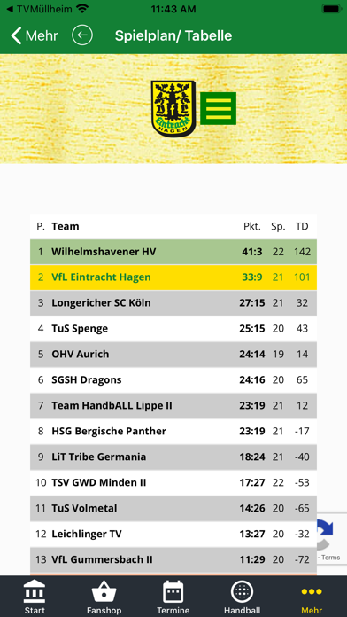 VfL Eintracht Hagen Screenshot