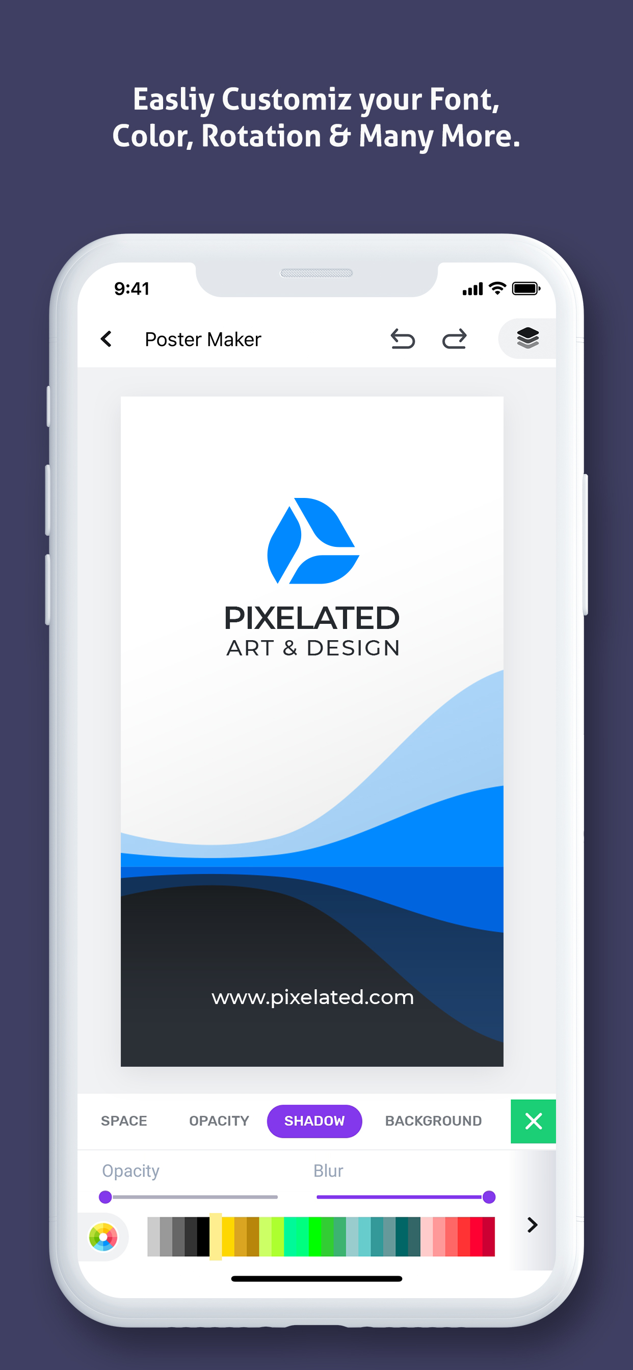 Business Card Maker E-card screenshot 4