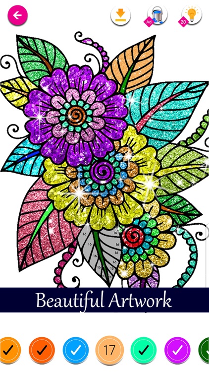 Glitter Color by Number screenshot-3
