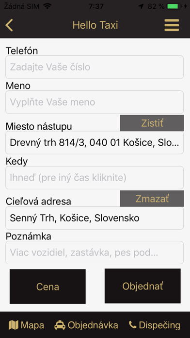 HELLO TAXI Košice screenshot 2
