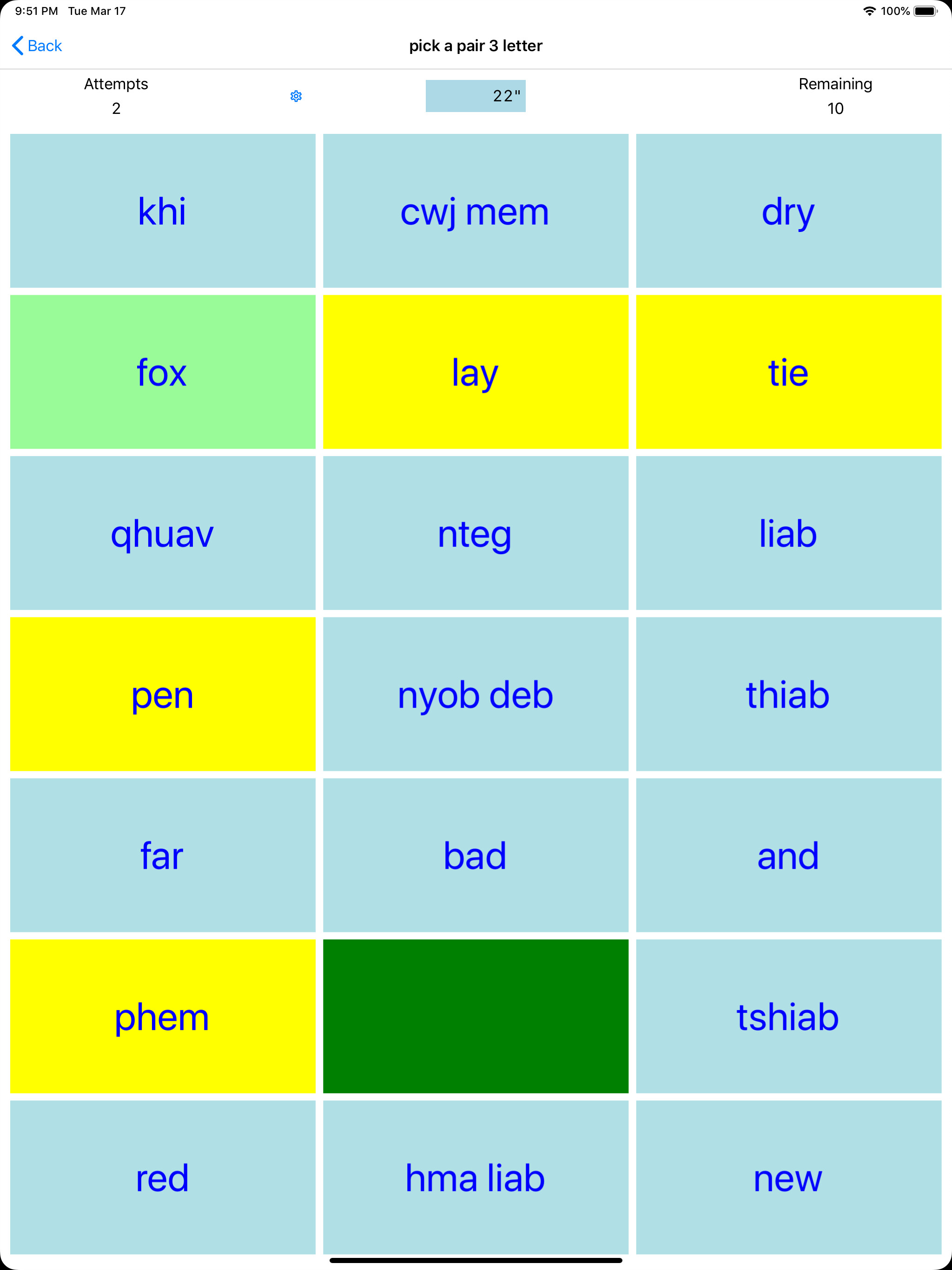 PickAPair Hmong - English