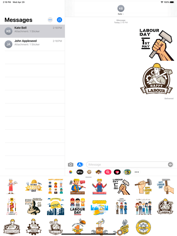Screenshot #5 pour Labour Day Holiday Stickers