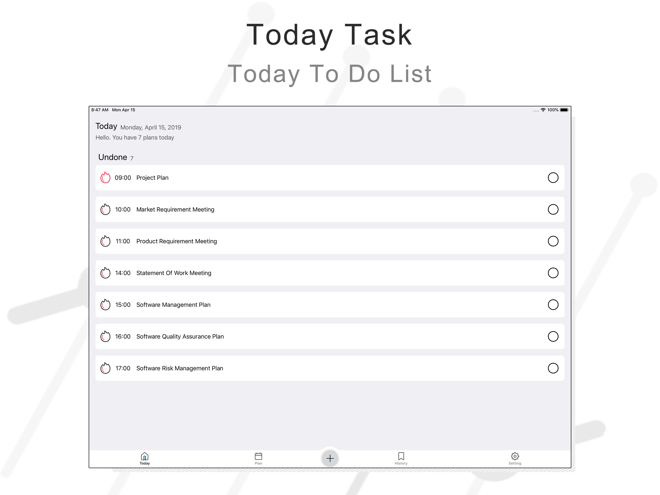 Today Task - To Do Reminder