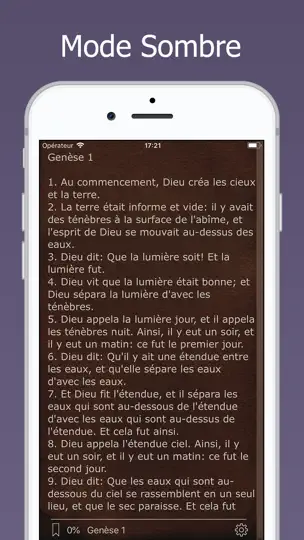 Capture d'écran de La Bible Louis Segond Version sur iPhone 4