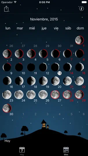 Captura de pantalla de Calendario Lunar Para en iPhone 4
