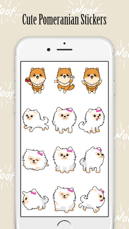 Pomeranian Puppy Stickers Cute
