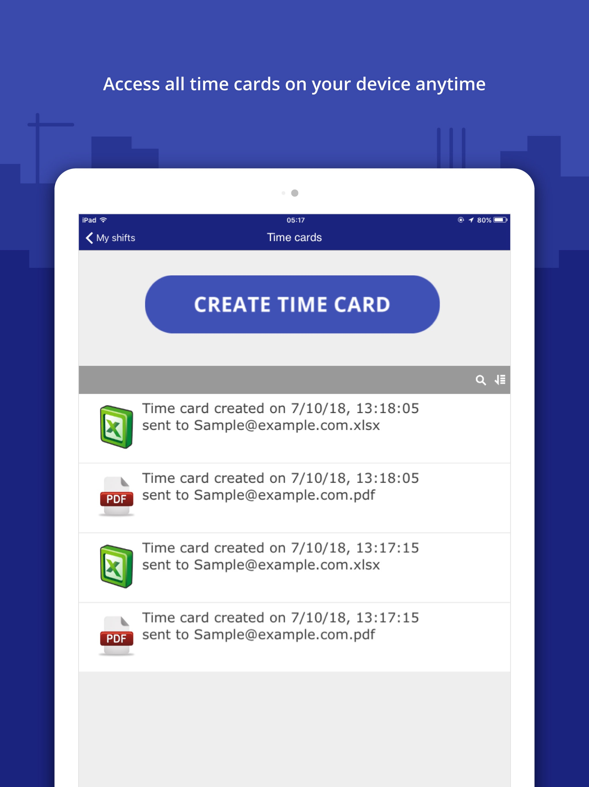 Punch In / Out Timesheet App
