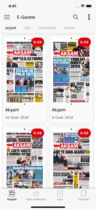 Screenshot of Akşam e-Gazete