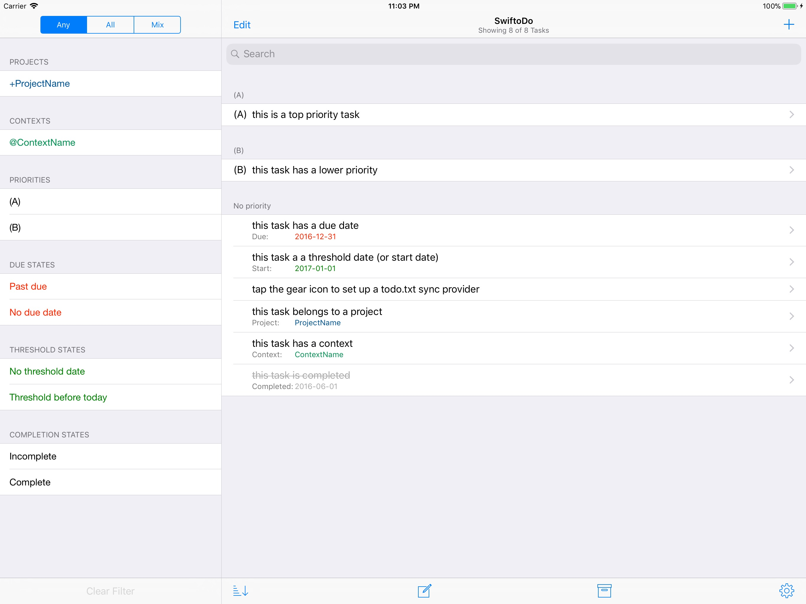 SwiftoDo for todo.txt