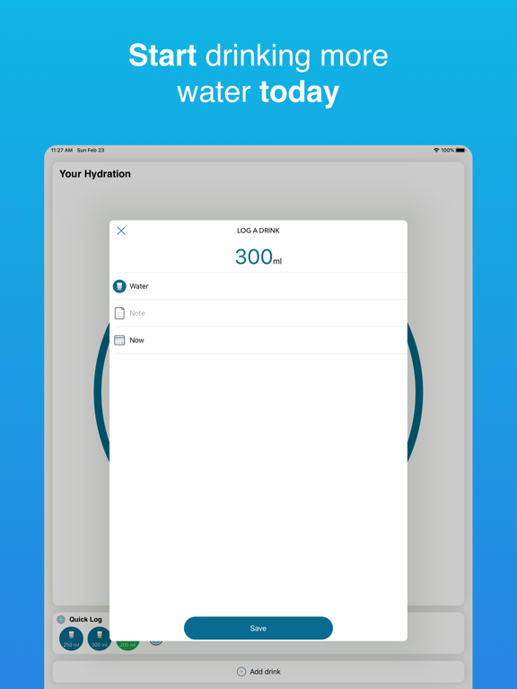 Drinkit: Water Reminder iPad screenshot 5 - Health & Fitness app