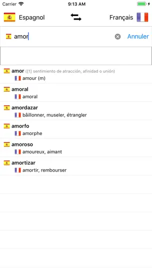 Capture d'écran de Espagnol-Français sur iPhone 1