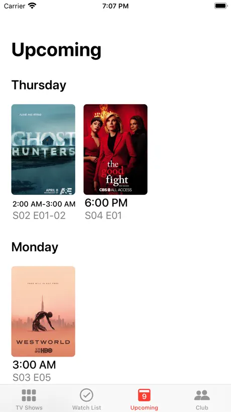 TV Club – show tracker & guide