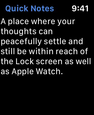 Quick Notes with widget
