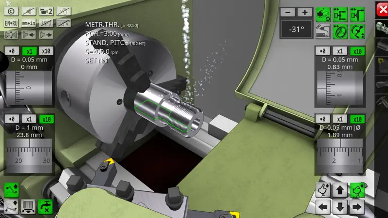 1K62 Lathe Simulator screenshot 6 of 10